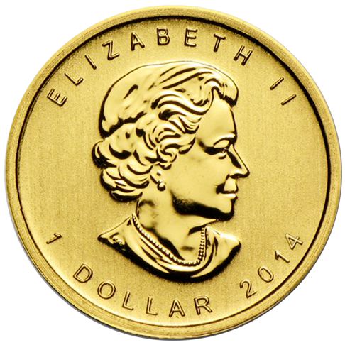 1/20th oz. Canadian Gold Maple Leaf Bullion Coin