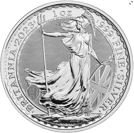 1oz. Silver Britannia - Reverse side