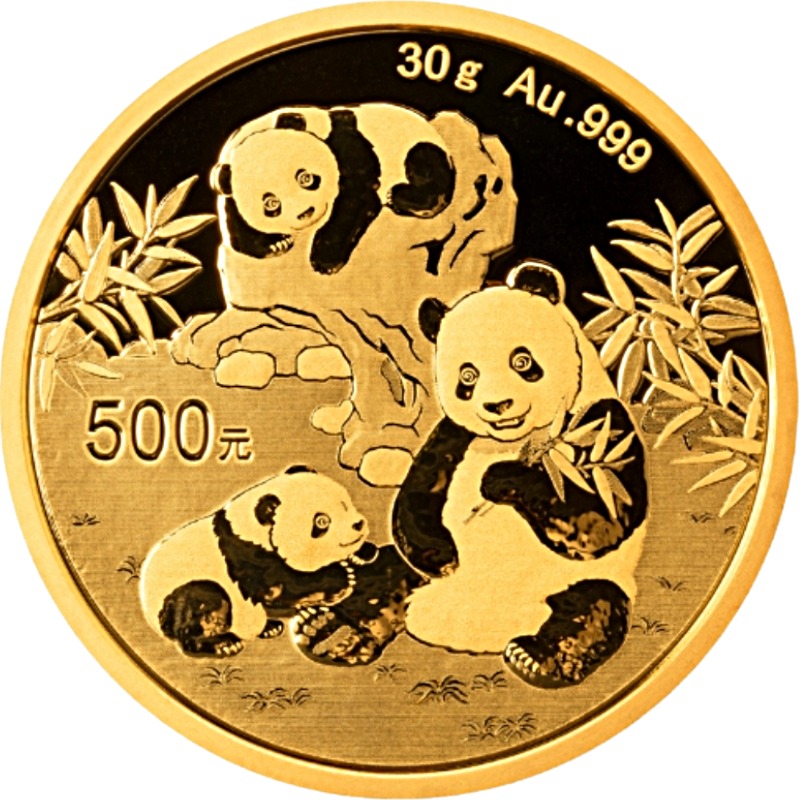 2025 30gram Chinese Gold Panda Bullion Coin - Reverse Side