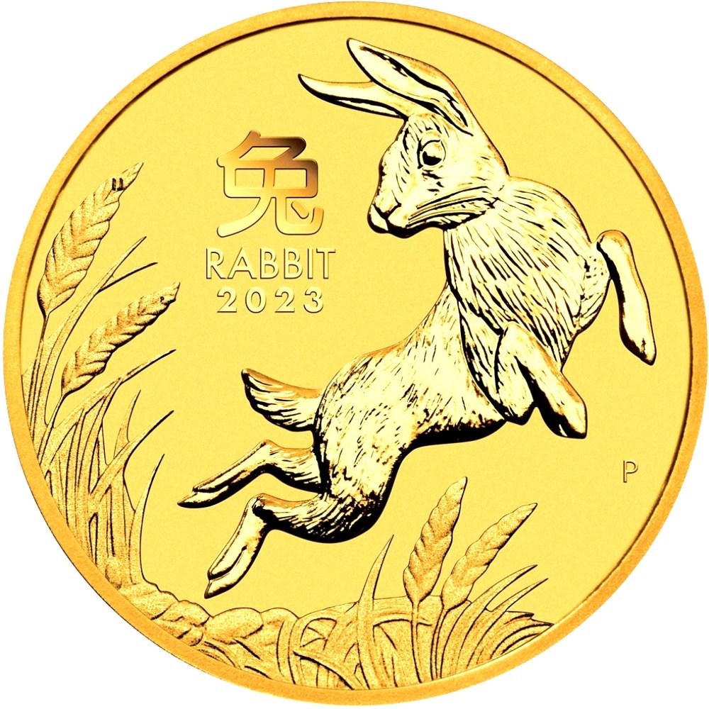 2023 - Australian Gold Lunar Bullion Coin - Series III - Year of the Rabbit - Reverse Side