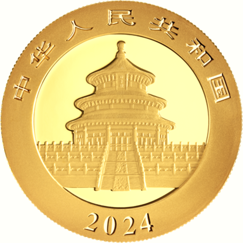 2024 30gram Chinese Gold Panda obverse