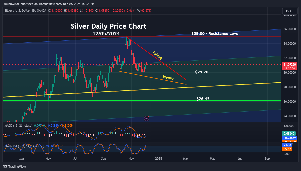 December 2024 Newsletter - Silver Price Chart / Tradingview