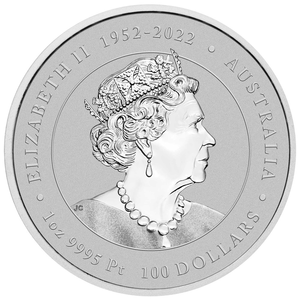 2024 1oz. Australian Lunar Platinum bullion coin - Series III - Obverse side - Year of the Dragon