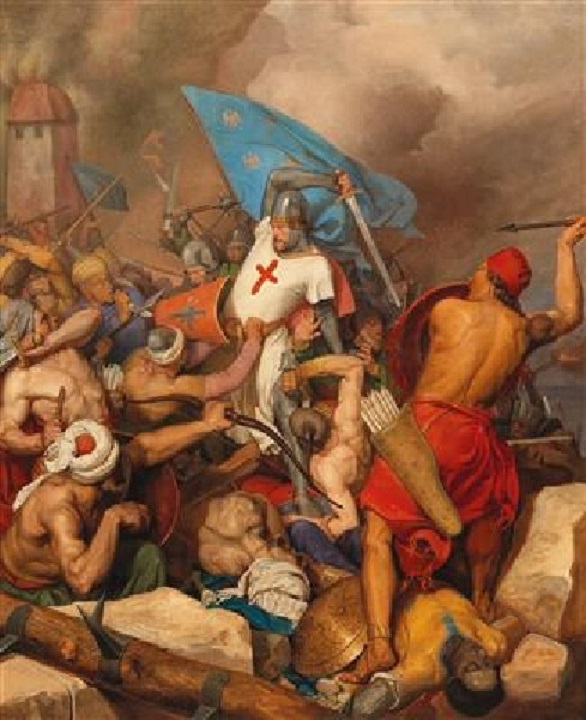 Duke Leopold V - The conquest of Acre in 1191 by Fritz L'Allemand