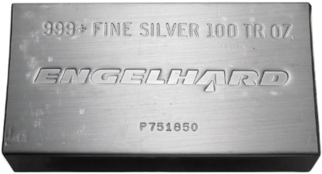 Engelhard 100oz. Silver Bullion - Extruded Bar