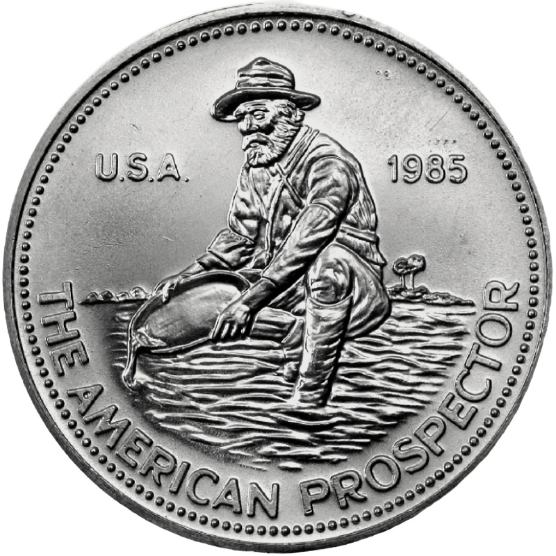 Engelhard, 1oz. Silver - The American Prospector Round - Obverse side