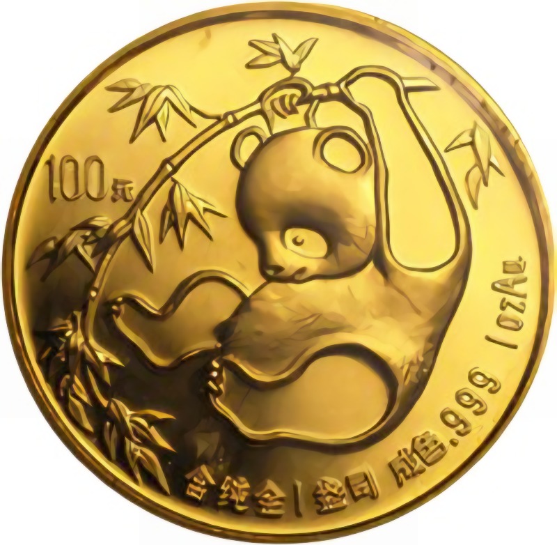 1985 Chinese Gold Panda Bullion Coin - Reverse Side