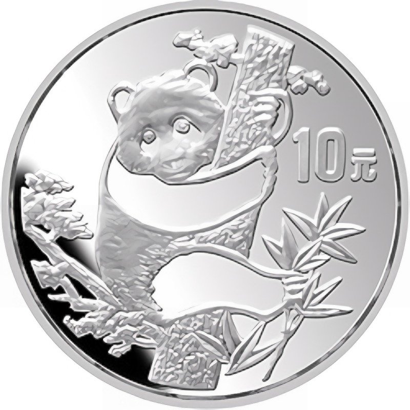 1987 Chinese Silver Panda Bullion Coin - Reverse Side