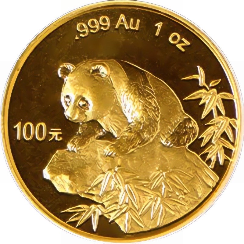 1999 Chinese Gold Panda Bullion Coin - Reverse Side