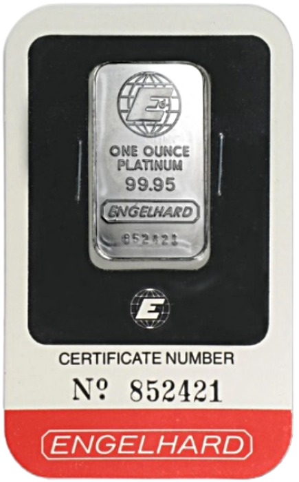 Engelhard 1oz. Platinum Bullion - Minted Bar