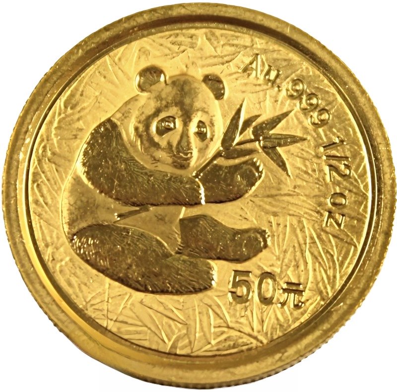 2000 - 1/2oz Chinese Gold Panda Bullion Coin - Reverse Side