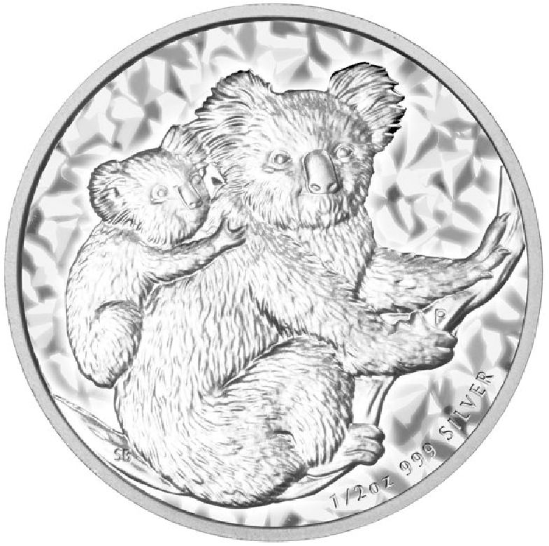 2008 - Australian 1/2 oz. Silver Koala Bullion Coin - reverse