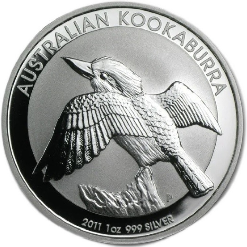 2011 1oz. Australia Kookaburra Silver bullion coin - reverse side