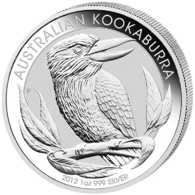 2012 1oz. Australia Kookaburra Silver bullion coin - reverse side