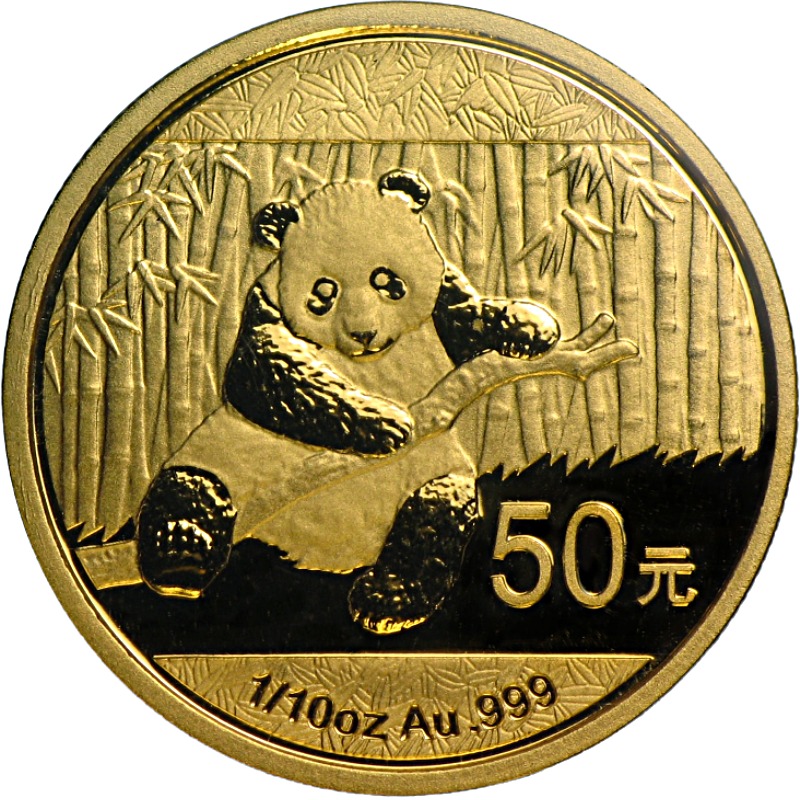 2014 1/10 oz. Chinese Gold Panda Bullion Coin - Reverse Side