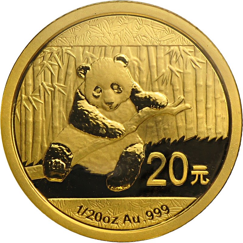 2014 1/20oz. Chinese Gold Panda Bullion Coin - Reverse Side