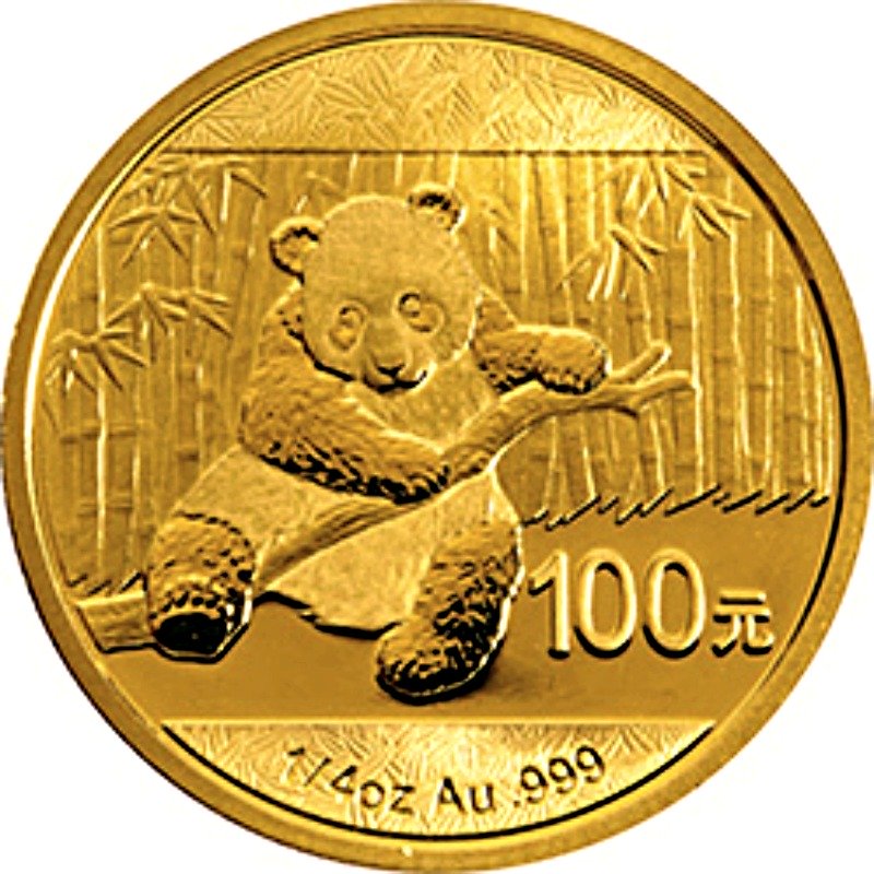 2014 1/4oz. Chinese Gold Panda Bullion Coin - Reverse Side