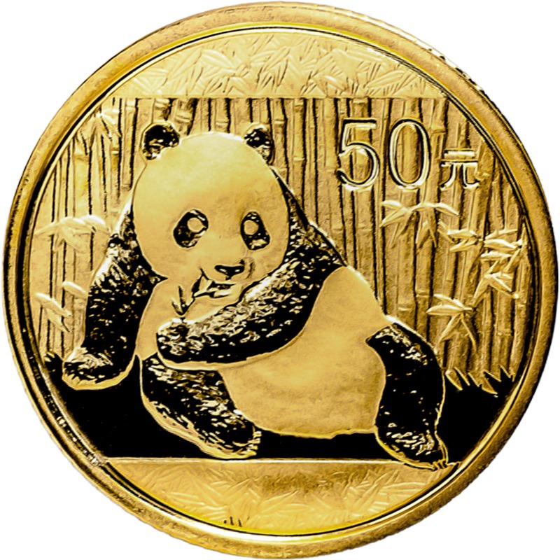 2015 1/10 oz. Chinese Gold Panda Bullion Coin - Reverse Side