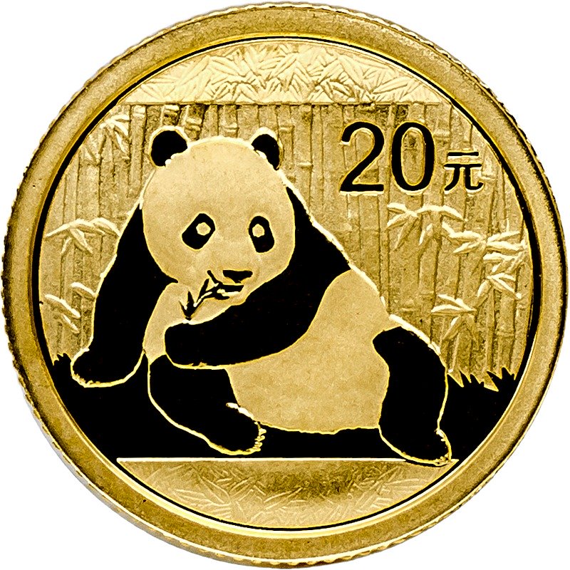 2015 1/20 oz. Chinese Gold Panda Bullion Coin - Reverse Side