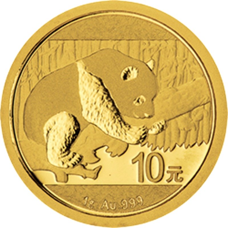 2016 1-gram Chinese Gold Panda - Reverse side