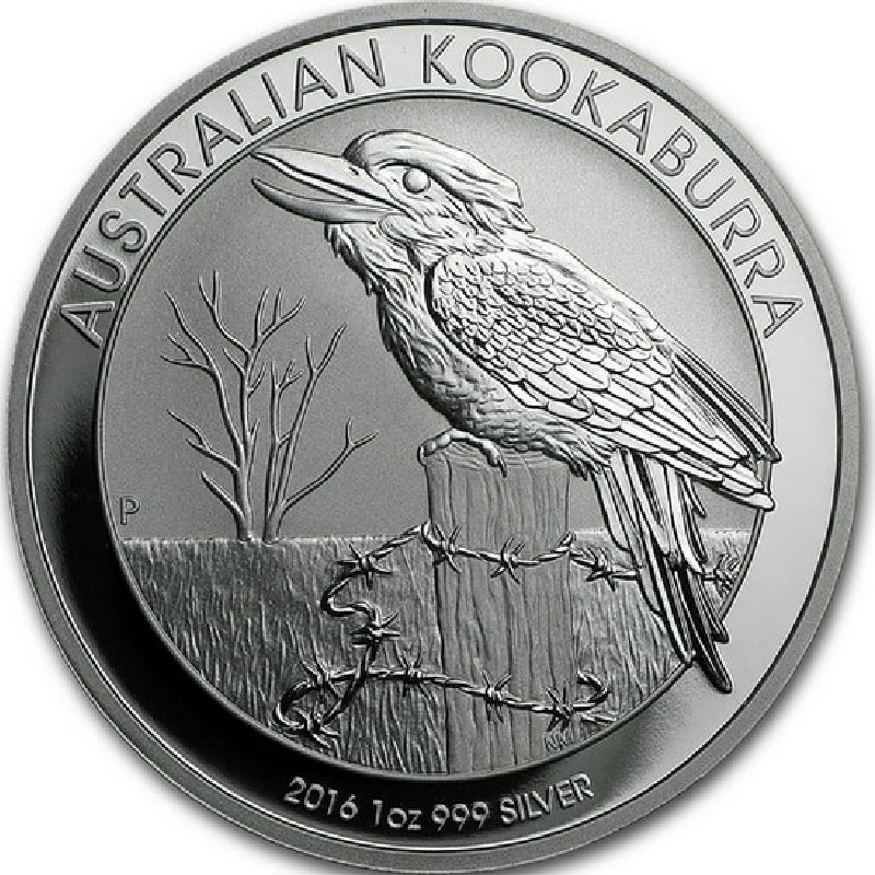 2016 1oz. Australia Kookaburra Silver bullion coin - reverse side