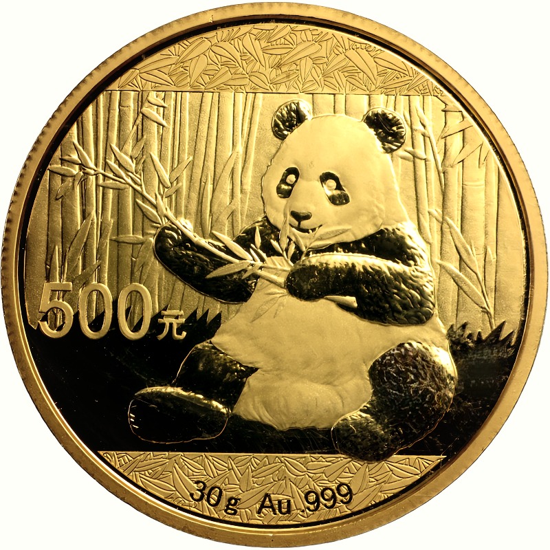 2017 Chinese Gold Panda Bullion Coin - Reverse Side