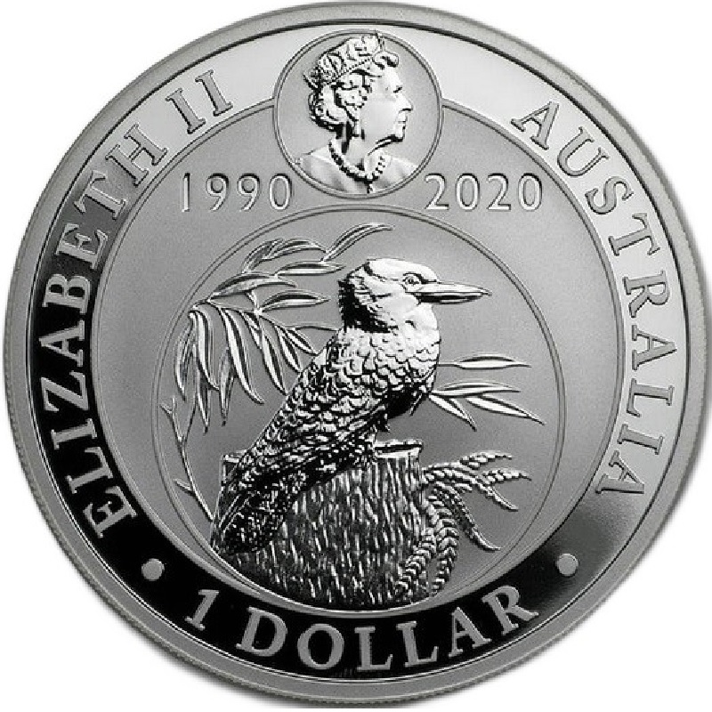2020 1oz. Australia Kookaburra Silver bullion coin - obverse side