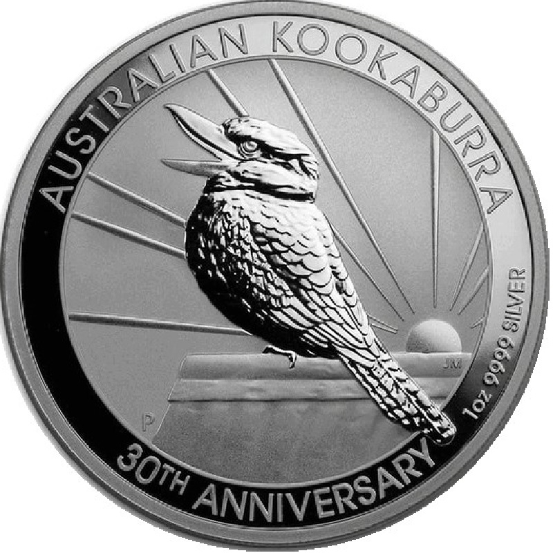 2020 1oz. Australia Kookaburra Silver bullion coin - reverse side