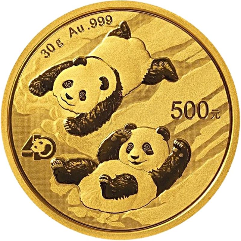 2022 Chinese Gold Panda Bullion Coin - Reverse Side - 40th Anniversary