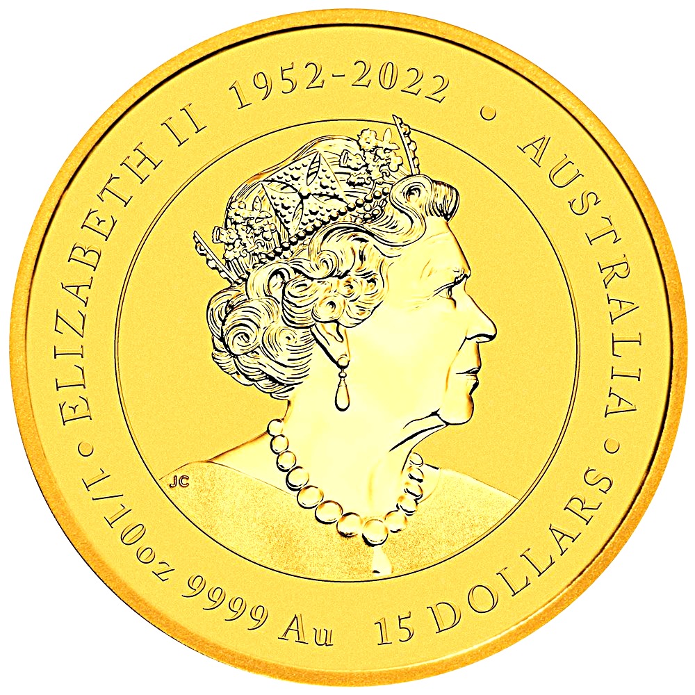 2024 - 1/10 oz. Australian Gold Lunar Bullion Coin - Year of the Dragon - Series III - Obverse side