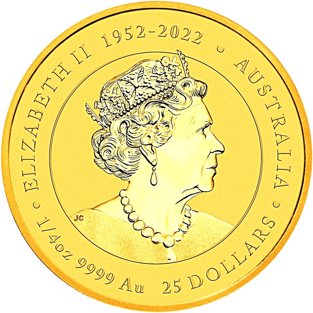 2024 - 1/4 oz. Australian Gold Lunar Bullion Coin - Year of the Dragon - Series III - Obverse side