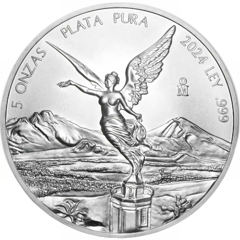 5oz. Mexican Silver Libertad Bullion Coin - Reverse side