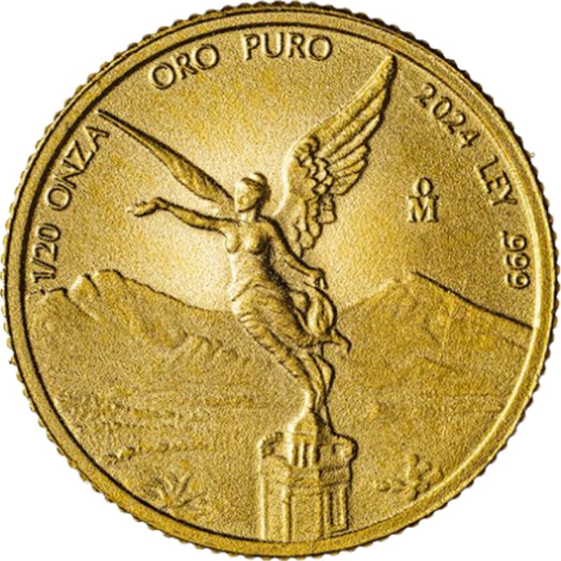 1/20oz Mexican Gold Libertad Bullion Coin - Reverse side