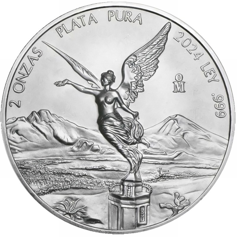 2oz. Mexican Silver Libertad Bullion Coin - Reverse side