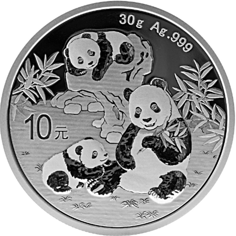 2025 30gram Chinese Silver Panda Bullion Coin - Reverse Side