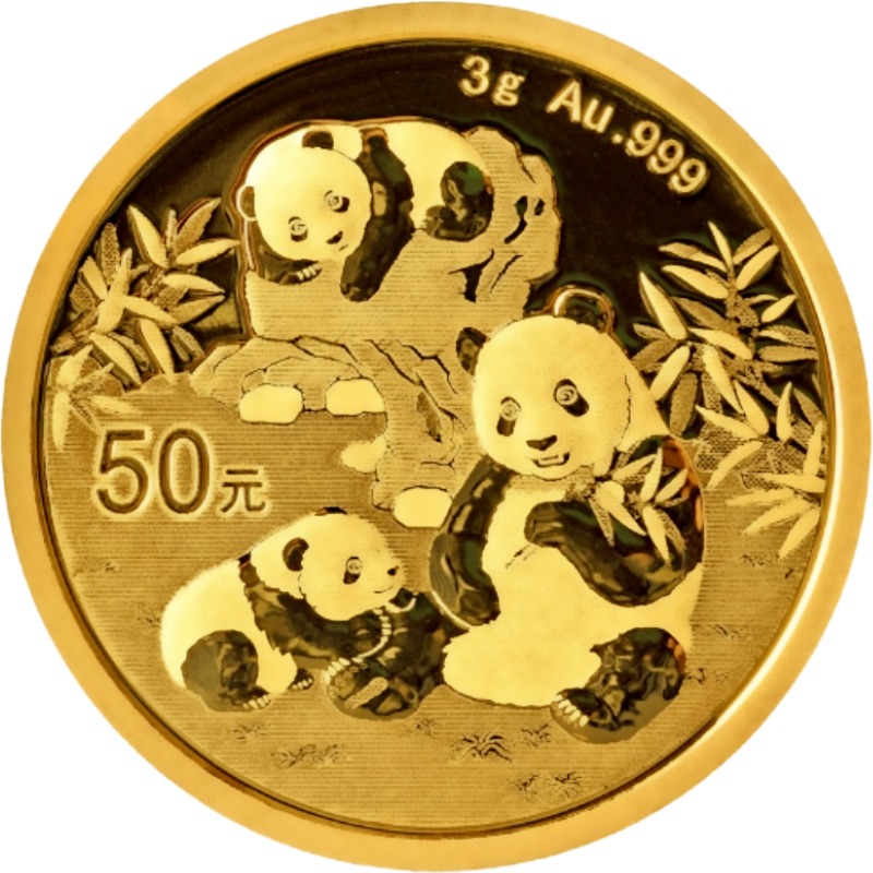 2025 3-gram Chinese Gold Panda Bullion Coin - Reverse Side