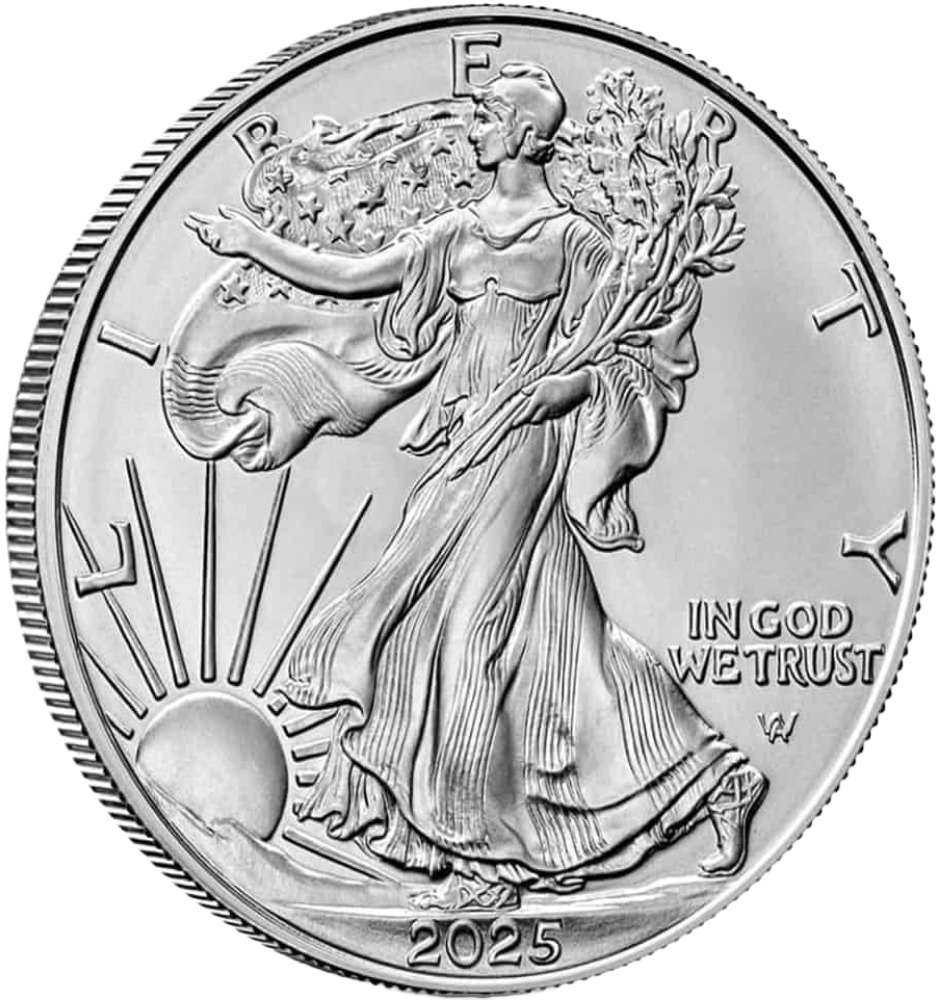 2025 - 1oz American Eagle Silver Bullion Coin - Obverse Type II