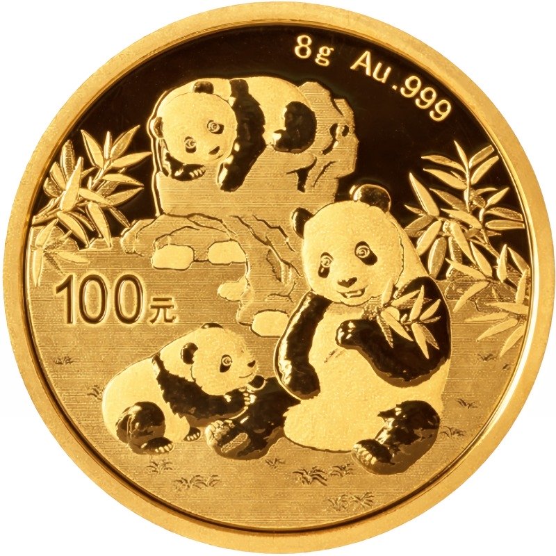 2025 8gram Chinese Gold Panda Bullion Coin - Reverse Side