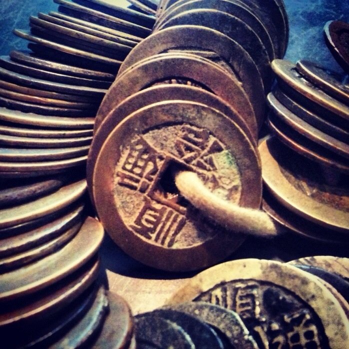 Chinese Cash Coins on a String