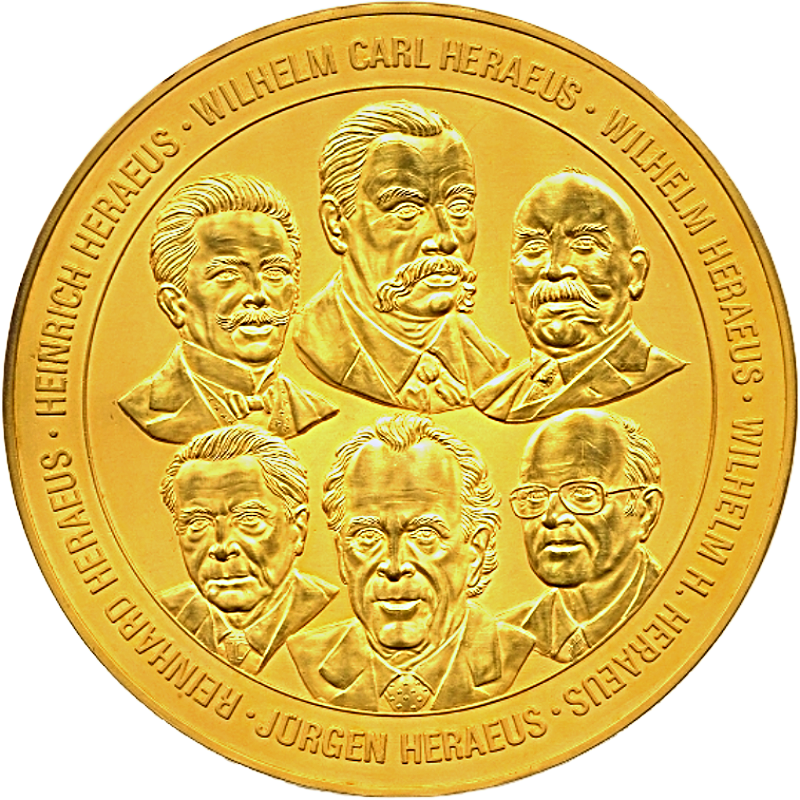 Heraeus Founder and CEOs 1851 - 2001 (Gold Plated Round)