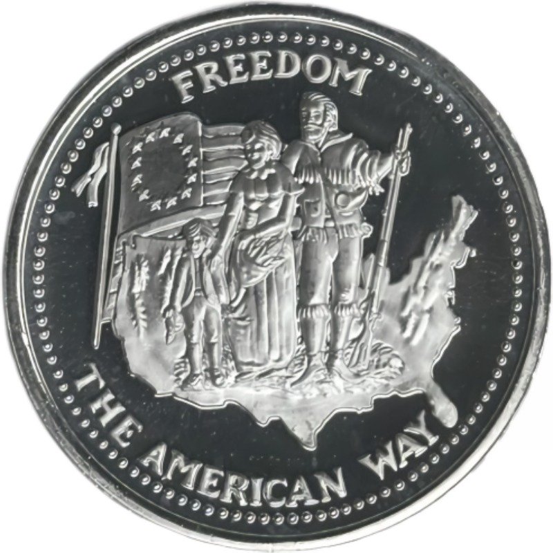 Johnson Matthey 1oz. "The American Way" Freedom Round - reverse