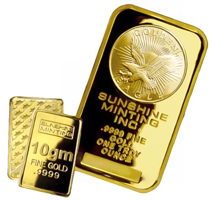 Sunshine Minting Inc. (SMI) - gold bullion bars