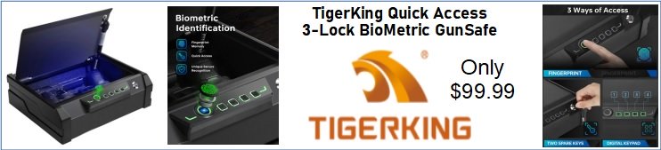 Tiger King - TIGERKING Flip Up Small Safe with Biometric Lock $99.99