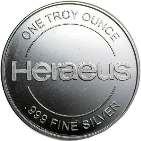 Heraeus 1oz Silver Round 