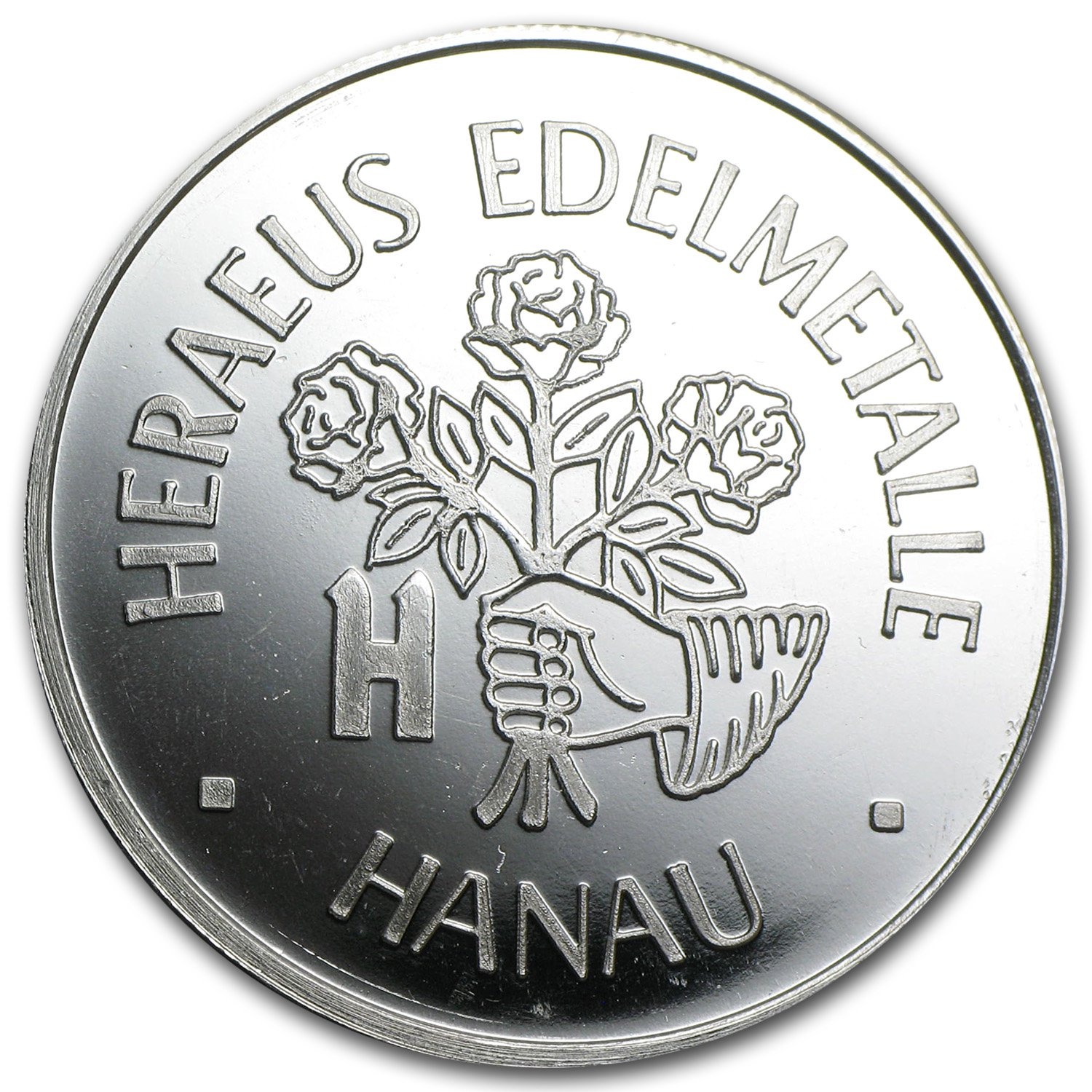 Heraeus 1oz Silver Round - Reverse side