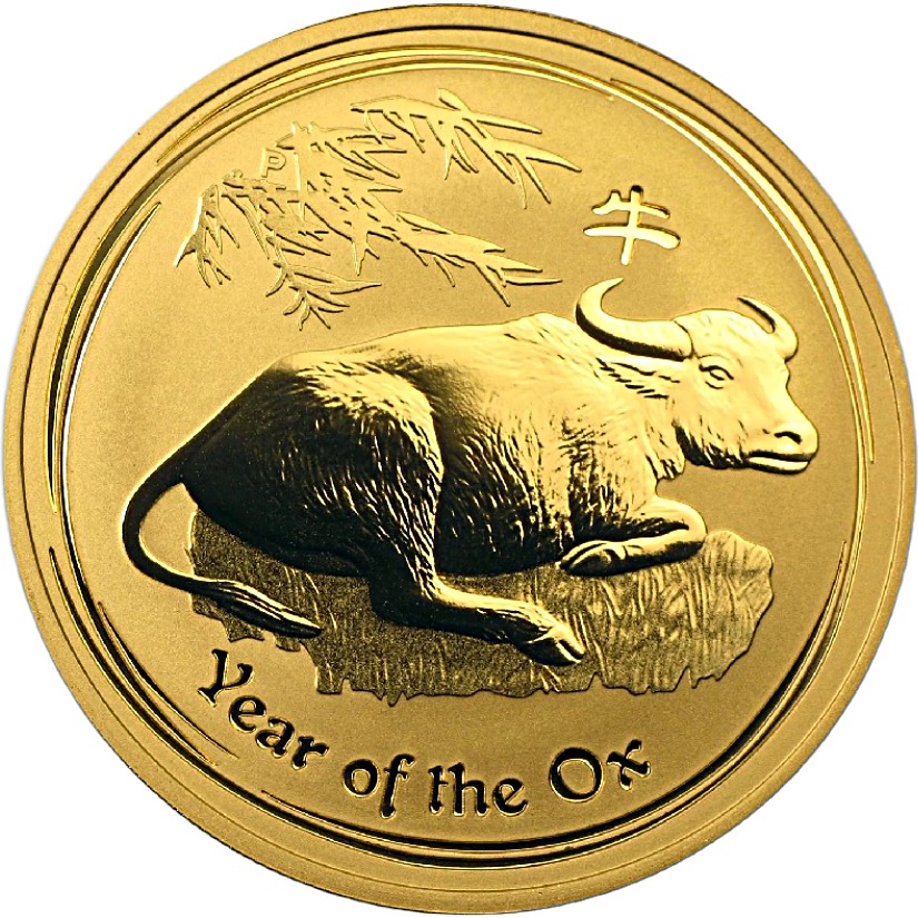 2009 - Australian Gold Lunar Bullion Coin - Series II - Year of the Ox - Reverse Side